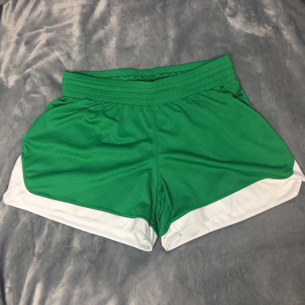 Champion Green and white athletic shorts